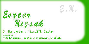 eszter mizsak business card